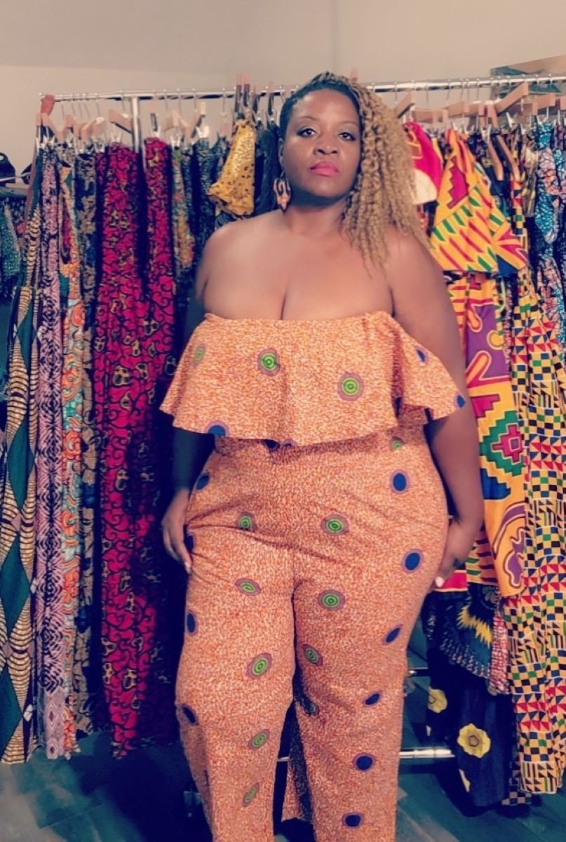 Printed Cape Top Jumpsuit